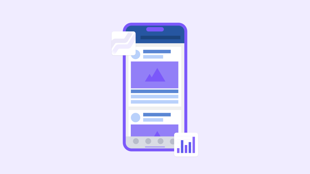 An illustration of a display ad on Facebook. 