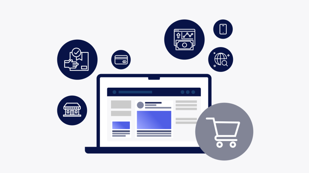 An infographic showing all the touchpoints a customer interacts with on a website.