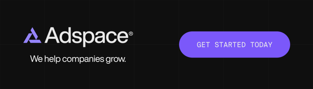 A call-to-action banner for Adspace.